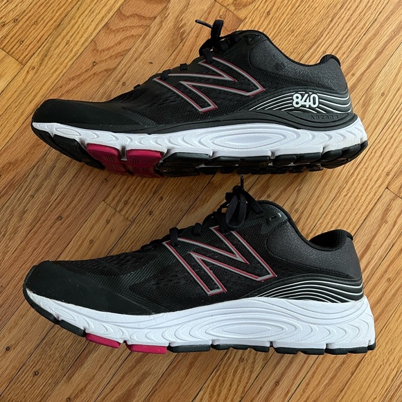New Balance Black and Red Athletic Sneakers - Picture 7 of 13